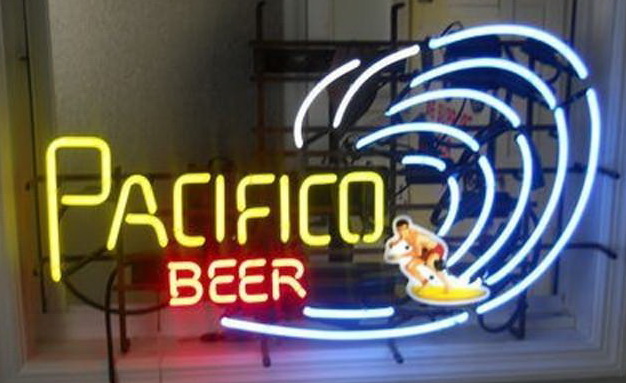 Cerveza Pacifico Hang 10 Neon Sign